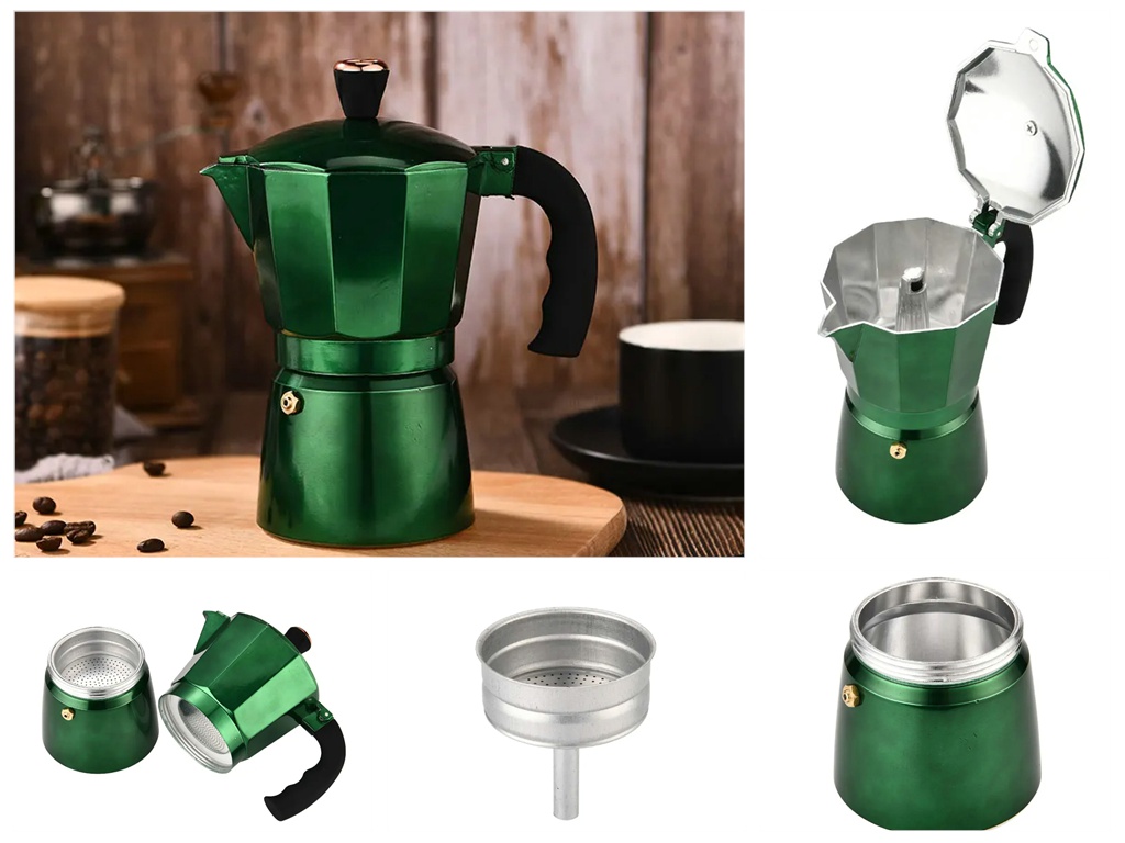 Green espresso machine Mocha pot