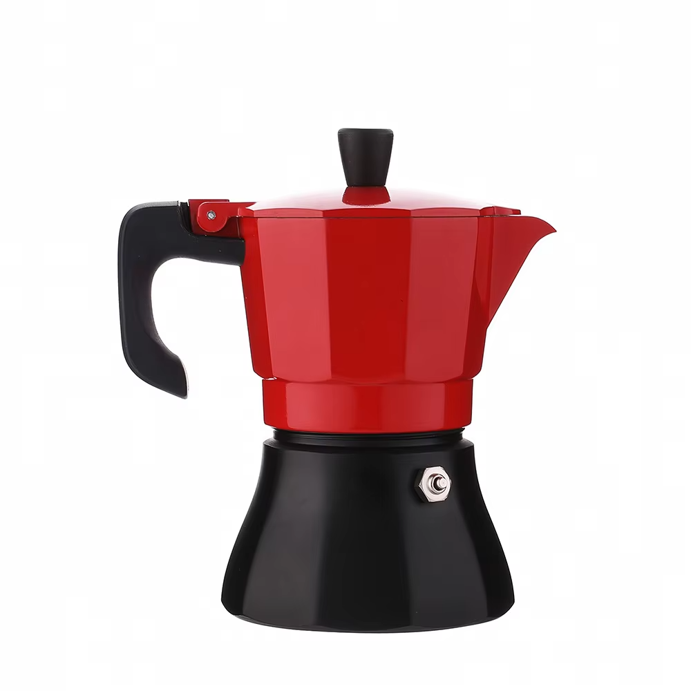 Italian Style Moka Pot Manufacturer Home Coffee Brewer Hand-Brewed 150ml-300ml Multiple Colors Outdoor Use Electromechanical