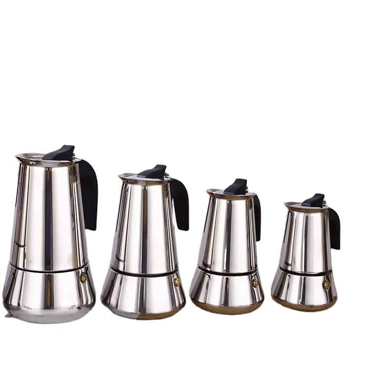 2/4/6/9/10/12 cup classic stainless steel cafetera espresso coffee maker/moka pot