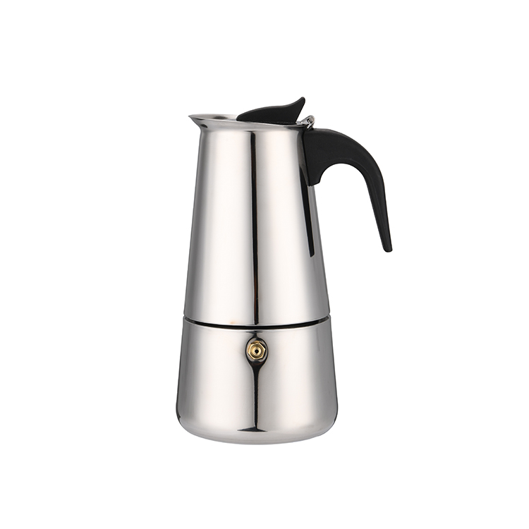 Low Price Concave Bottom 6/9cup Stainless Steel Custom 2023 Portable stainless steel Moka Pot Coffee Maker