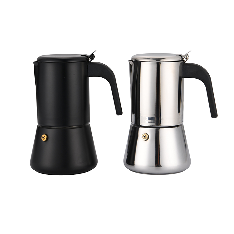 Superior Quality 6 Cup Round Stainless Italian Expresso Moka Pot Mini Coffee Maker