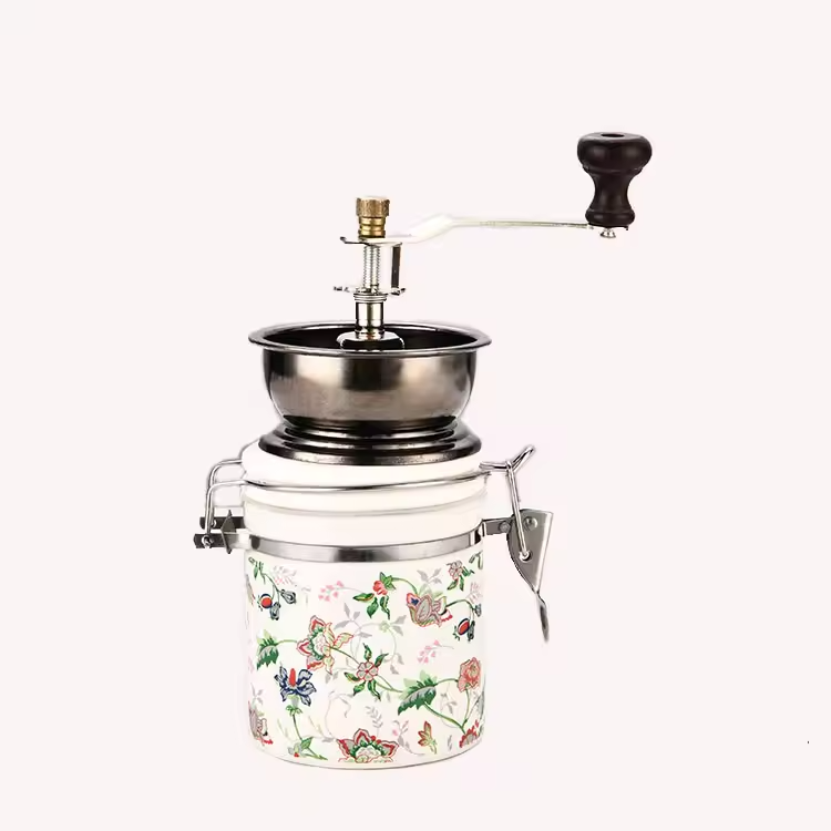 New Portable Hand-Cranked Coffee Grinder Manual Coffee Grinder Large Capacity Coffee Machine Home Kitchen Supplies.